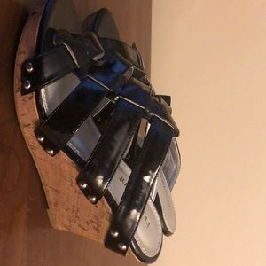 Lane Bryant Wedges 8W Black Patent